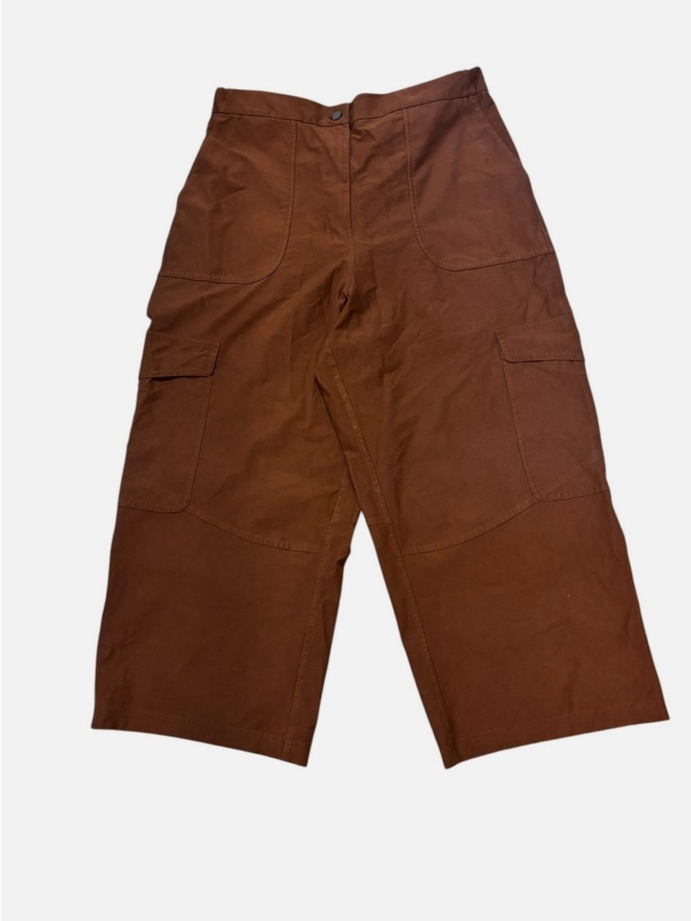Lululemon Women's Light UtiliTech Cargo Pocket HR Crop Pants Size 32 Brown EUC